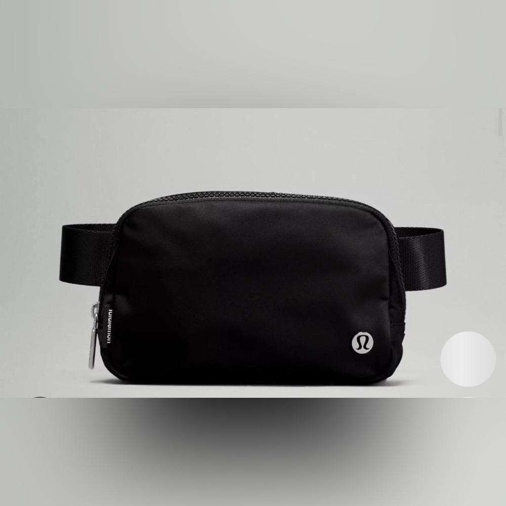 lululemon athletica Black Belt Bag with Adjustable Strap